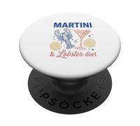 Martini Lobster Diet Vintage Cocktail Seafood PopSockets Adhesive PopGrip