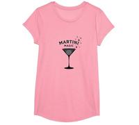 Martini Magic: Enchanting Cocktail Sparkle T-Shirt, Girls, Pink, XS