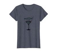 Martini Magic: Enchanting Cocktail Sparkle T-Shirt, Women, Heather Blue, XS