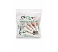 Martini Midsize Step-Up 2.75" Golf Tees for Driver, Consistent 1 3/8" Height Above Ground, Durable Polymer Resin, Large Cup Placement Ease, Straighter Longer Launch, Virtually Unbreakable (White)