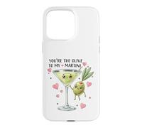 Martini Olive Cute Love Pun Couple Design Case for iPhone 15 Pro Max