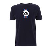 Martini Racing Men's T-Shirt 1971 Le Mans Winning Car 917 no 22 Sports Car Race Number (XX Large, Navy Blue)