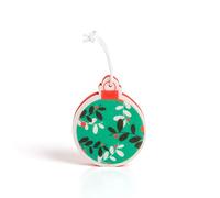 martini SPA - Xmas Collection 12.5 x 10.5 x 2.8 cm Polyurethane Christmas Ball Sponge with Lanyard, Red and Green