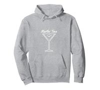 Martini Time Cocktail Hour Happy Hour Celebration Pullover Hoodie, Adult Unisex, Heather Grey, XL
