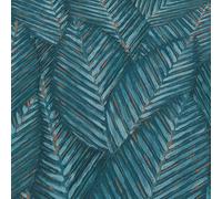 Martinique Leaf Textured Vinyl Wallpaper Blue Erismann 10391-19