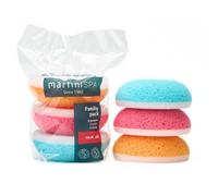 MartiniSPA Massage Color Round Sponge Tonic Family Pack of 3