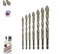 Martivex Drill Bits, Four Blade Serrated High-Strength Eccentric Drill Bit Set, Vrsgs/Relaxrich/Lifesparking Four-Flute Sawtooth Twist Heavy Duty Drill Bits For Concrete Metal Stone (1set)
