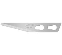 MARTOR 10 x Graphic Blade, Replacement Blades for Graphic Knife, Craft Knife, Scalpel, deburrer, 5.7 mm, Sharp, Single-use, No. 34