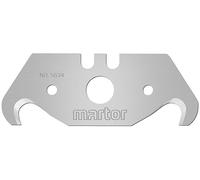 MARTOR 10 x Hooked Blades, Replacement Blades, Cutter Knife, Safety Knife, 18.8 mm, Sharp, in Dispenser, 2-fold usable, No. 5634