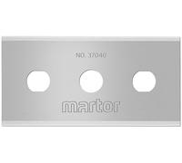 MARTOR 10 x Industrial Blade, Replacement Blades for Utility Knife, Safety Knife, 22 mm, Sharp, Quadruple-use, No. 37040