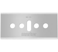 MARTOR 10 x Industrial Blades, Replacement Blades Cutters, Safety Knife, 18.4 mm, Sharp, 4-fold usable, no. 45