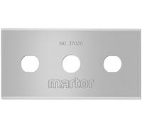 MARTOR 10 x Industrial Blades, Replacement Blades Cutters, Safety Knife, 22.2 mm, Sharp, in Dispenser, 4-Way usable, No. 37020