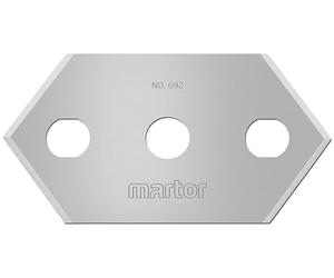 MARTOR 10 x Pointed Blade, Replacement Blades Scalpel, 22.4 mm, Sharp, in Dispenser, 4-Way usable, No. 692