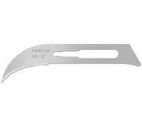 MARTOR 10 x Scalpel Blade, Replacement Blades Graphic Knife, Craft Knife, deburrer, 11.4 mm, Sharp, Single use, no. 12