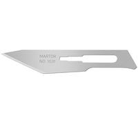 MARTOR 10 x Scalpel Blade, Replacement Blades Graphic Knife, Craft Knife, deburrer, 7.5 mm, Sharp, Single use, no. 1031