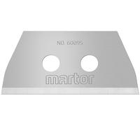 MARTOR 10 x Trapezoid Blades, Replacement Blades Cutters, Safety Knife, 19 mm, Sharp, in Dispenser, 2-fold usable, No. 60095