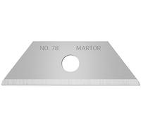 MARTOR 10 x Trapezoid Blades, Replacement Blades Cutters, Safety Knife, 8.9 mm, Sharp, in Dispenser, 2-fold usable, No. 78