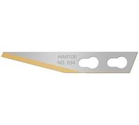 MARTOR 100 x Graphic Blade, Replacement Blades Graphic Knife, Craft Knife, Scalpel, 5.7 mm, Sharp, TiN-Coated, No. 834