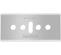 MARTOR 10x Industrial Blade 18.5mm, 4-Cutting Edge, Stainless Steel