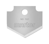 MARTOR 10x Pointed Cutter Blade 19 mm, 2-fold, Double Bevel, Steel