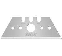 MARTOR 10x Trapezoid Cutter Blade 19 mm, 2-fold, Stainless Steel | Replacement cutter blade, stainless, double bevel, double-sided, in dispenser, for safety knives & cutters. No. 610.70