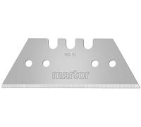 MARTOR 10x Trapezoid Cutter Blade 19 mm, 2-fold, Steel, Craft & Industry