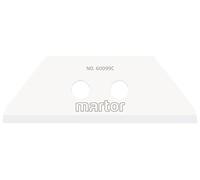 MARTOR 2 x Ceramic Blade, Replacement Blades Cutters, Safety Knife, 19 mm, Sharp, Rounded, 2-fold usable, No. 60099C