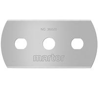 MARTOR 250 x Industrial Blades, Replacement Blades Cutters, Safety Knife, 22 mm, Sharp, in Dispenser, 4-Way usable, No. 36020