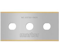 MARTOR 500 x Industrial Blade Extra Strong, Replacement Blades Cutters, Safety Knife, Stainless Steel with TiN-Coated, Sharp, 4-fold usable Blade, No. 83730.35