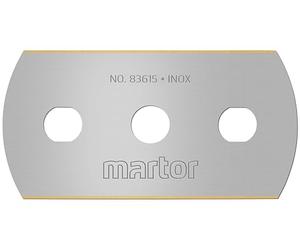 MARTOR 500 x Rounded tip Industrial Blade, Replacement Blades Cutters, Safety Knife, Stainless Steel with TiN-Coated, Sharp, 4-fold usable Blade, No. 83615.35