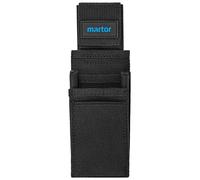 MARTOR Belt Pouch L for Utility Knife, Pouch with 5 compartments for Safety Knife/Pen/Scissors, with Clip & Velcro, Nylon, Black