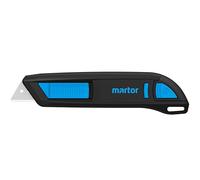 MARTOR Safety Knife with Blade retraction & Rounded Blade, SECUNORM 300, Professional Cutters, Lightweight, Plastic, for Right and Left Hander, 17 mm Cutting Depth