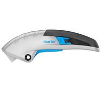 MARTOR Safety Knife with Blade retraction, SECUPRO MARTEGO, Professional Cutters, Aluminum, for Right & Left Hander, Logistics