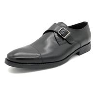 MARTTELY Men's Business Shoes Premium Leather Suit Shoes Buckles Low Shoes, black, 9.5 UK
