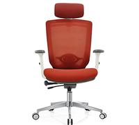 MARTUNIS Desk Chair Ergonomic Office Chair with 3D Armrest and Seat Depth Adjustments Computer Chairs with Aluminium Base Computer Desk Chair - (White Orange)
