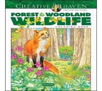 Marty Noble Creative Haven Forest & Woodland Wildlife Coloring Book Paperback Marty Noble Multicolor