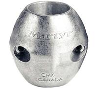 Martyr Streamlined Shaft Anodes Zinc Alloy for Saltwater CMX30 - Cathodic Protection for Iron/Steel Boats - Interlocking Halves with Full Shaft Contact - Easy Underwater Install