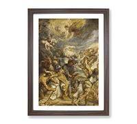 Martyrdom Of Saint Livinus By Peter Paul Rubens Classic Painting Framed Print | A3 Walnut Framed Wall Art | Ready to Hang | Classic Historical Picture | Living Room Bedroom Lounge Office