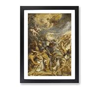 Martyrdom Of Saint Livinus By Peter Paul Rubens Classic Painting Framed Print | A4 Black Framed Wall Art | Ready to Hang | Classic Historical Picture | Living Room Bedroom Lounge Office
