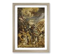Martyrdom of Saint Livinus by Peter Paul Rubens Framed Print | A2 Oak Framed Wall Art | Ready to Hang | Modern Nature Picture | Living Room Bedroom Lounge Office