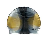 Maru Limited Edition Silicone Swim Cap - BLACK/SILVER/GOLD