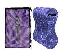 MARU Pull Buoy (Dark Purple Swirl) & Mesh Swimming Bag (Purple) - Buoyant Foam Swimming Float & Lightweight Mesh Bag for Training Equipment - Breathable, Quick-Dry & Non-Chafing - Trusted by Coaches