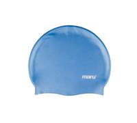 Maru Silicone Swim Cap Blue - Smooth EasyFit Silicone Swimming Cap for Adults Kids One Size Fits All - Durable Swimming Hat for Speed Comfort Chlo