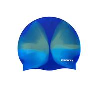 Maru Silicone Swim Cap BlueYellowLight Blue - Smooth EasyFit Silicone Swimm