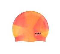 Maru Silicone Swim Cap Orange Shades - Smooth EasyFit Silicone Swimming Cap