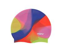 Maru Silicone Swim Cap (Pink/Blue/Red) - Smooth, Easy-Fit Silicone Swimming Cap for Adults & Kids (One Size Fits All) - Durable Swimming Hat for Speed, Comfort & Chlorine Protection