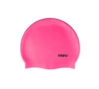 Maru Silicone Swim Cap Pink - Smooth EasyFit Silicone Swimming Cap for Adults Kids One Size Fits All - Durable Swimming Hat for Speed Comfort Chlo