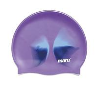 Maru Silicone Swim Cap PurpleBlueLight Blue - Smooth EasyFit Silicone Swimm