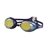 MARU Sonic Mirrored Swimming Goggles, UV Protection, Quick Adjust Comfort Strap, Anti-Fog Clear Vision Swim Goggle Lenses for Adult, Men, Women and Kids Age 6-14 (Purple/Blue/Gold, One Size)
