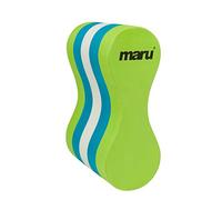 Maru Swimming Pull Buoy (Lime/Blue/White) - Buoyant Foam Swimming Float for Adults & Teens (Ages 14+) - Improves Stroke Technique & Strengthens Arms - Comfortable, Non-Chafing & Trusted by Coaches